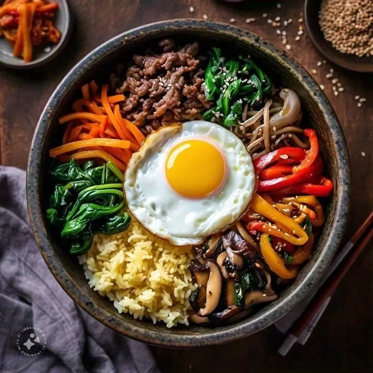 Cơm Trộn Bibimbap – Bản hòa ca sắc màu và hương vị của ẩm thực Hàn Quốc