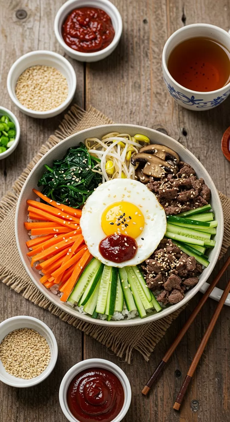 Cơm Trộn Bibimbap – Bản hòa ca sắc màu và hương vị của ẩm thực Hàn Quốc