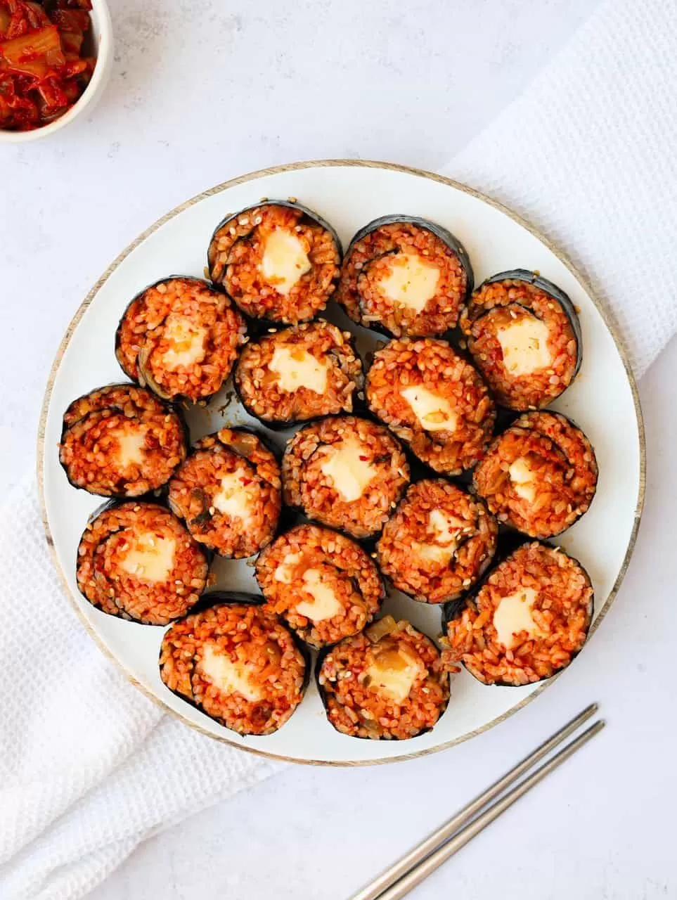 Kimbap Kimchi Phô Mai | Cay Béo Chuẩn Vị Hàn Quốc